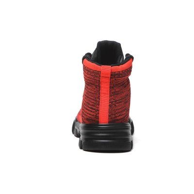 Felix Men's High Top Steel Toe Work Boots Red - Image 5