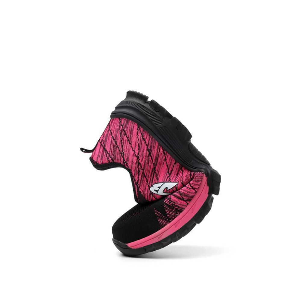Jarek Women's Slip Resistant Industrial Safety Steel Toe Shoes Pink