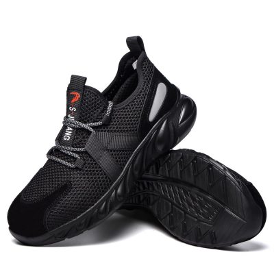 Amos Steel Toe Puncture Resistant Work Shoes Black - Image 3