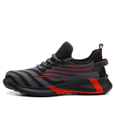 Isabella Comfortable Steel Toe Work Shoes Puncture-Resistant Red