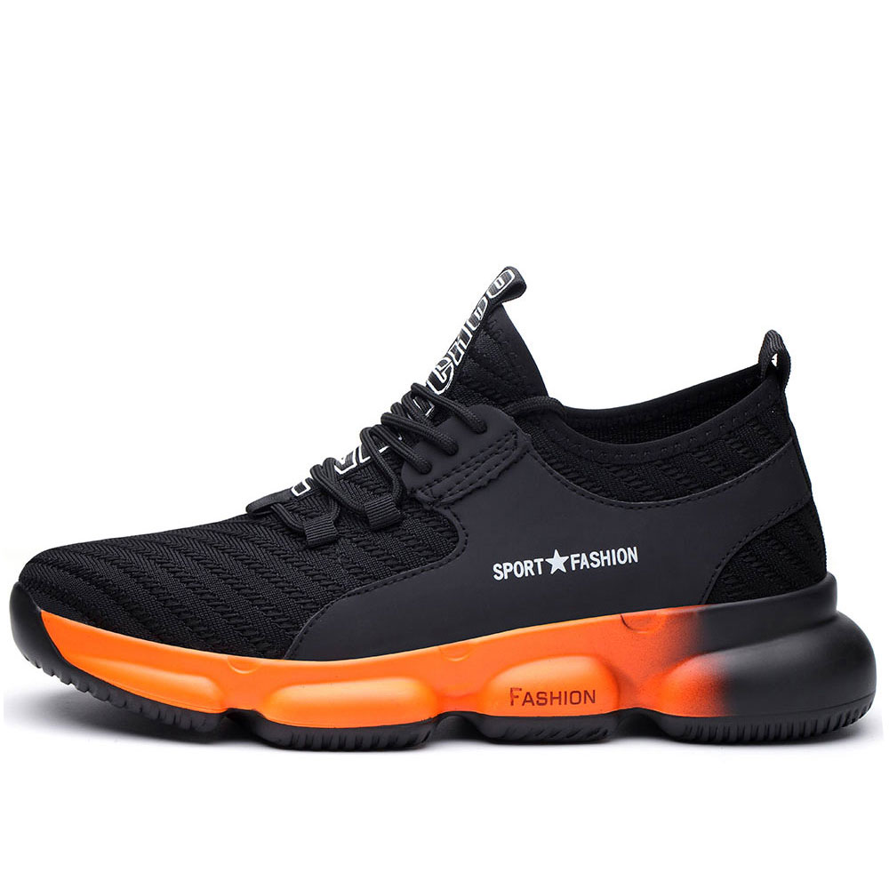 Elijah Comfortable Stylish Steel Toe Work Shoes Orange - Twinkle Amber®