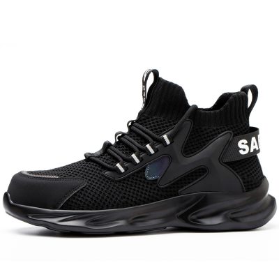 Gene Steel Toe Shoes Non-Slip Puncture-Proof Black