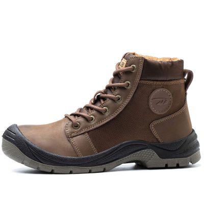 Bert Lightweight Puncture Resistant High Top Steel Toe Safety Boots Brown