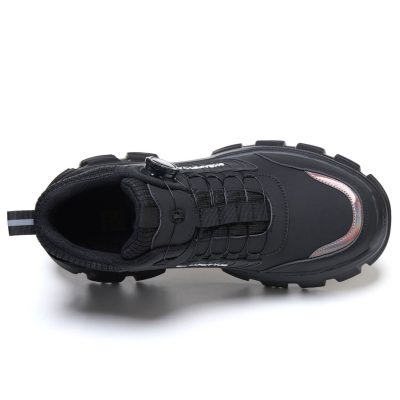 Steven Comfortable Steel Toe Work Shoes Black - Image 3