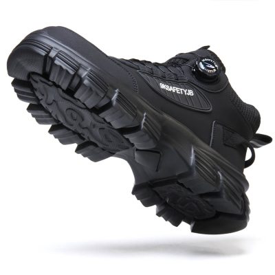 Steven Comfortable Steel Toe Work Shoes Black - Image 6