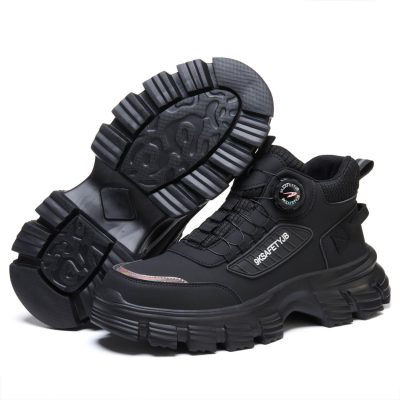 Steven Comfortable Steel Toe Work Shoes Black - Image 8