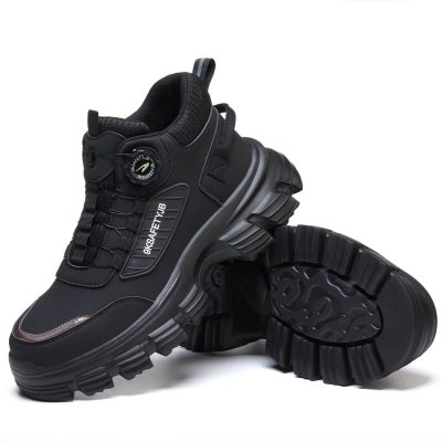 Steven Comfortable Steel Toe Work Shoes Black - Image 9