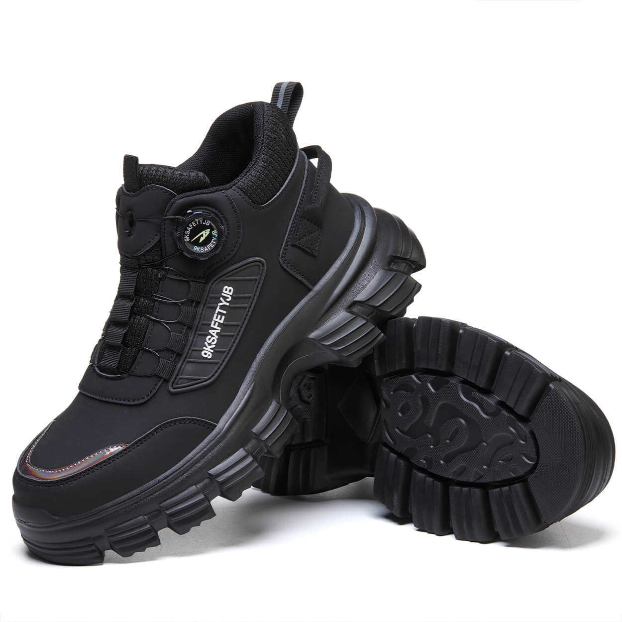 Steven Comfortable Steel Toe Work Shoes Black - Image 9