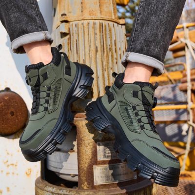 Alternative view of Stuart Lightweight Steel Toe Shoes Green