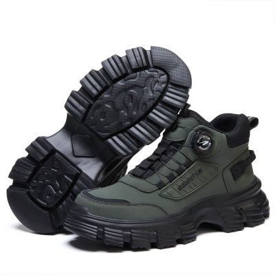 Stuart Lightweight Steel Toe Shoes Green - Image 7