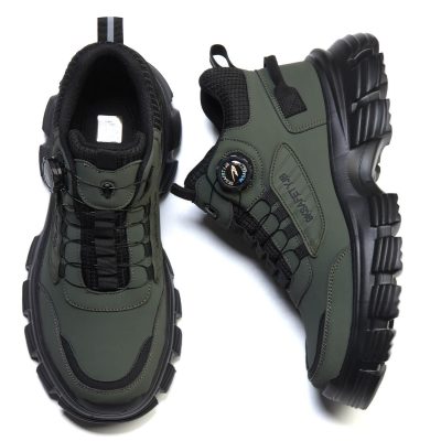 Stuart Lightweight Steel Toe Shoes Green - Image 8