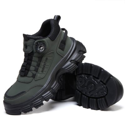 Stuart Lightweight Steel Toe Shoes Green - Image 9
