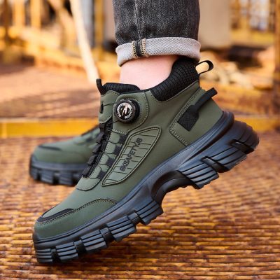 Stuart Lightweight Steel Toe Shoes Green - Image 10