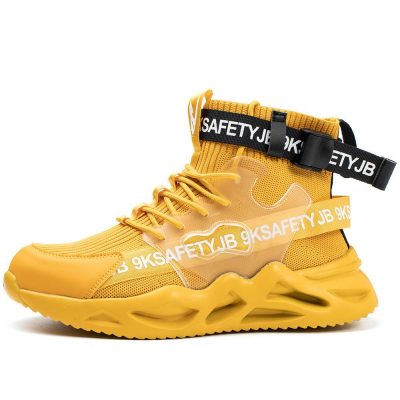 Cain Comfortable Steel Toe Work Shoes Yellow