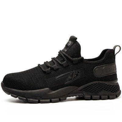 Abram Comfortable Steel Toe Work Shoes Black