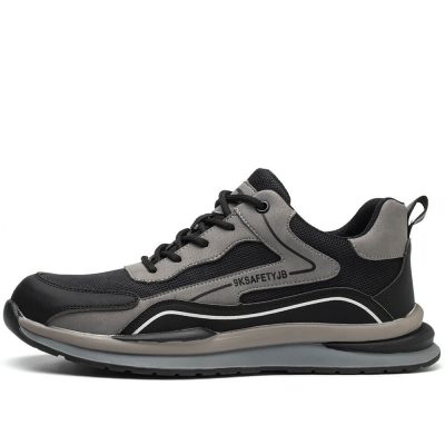 Uriah Unisex Stylish Steel Toe Sneakers Lightweight Black