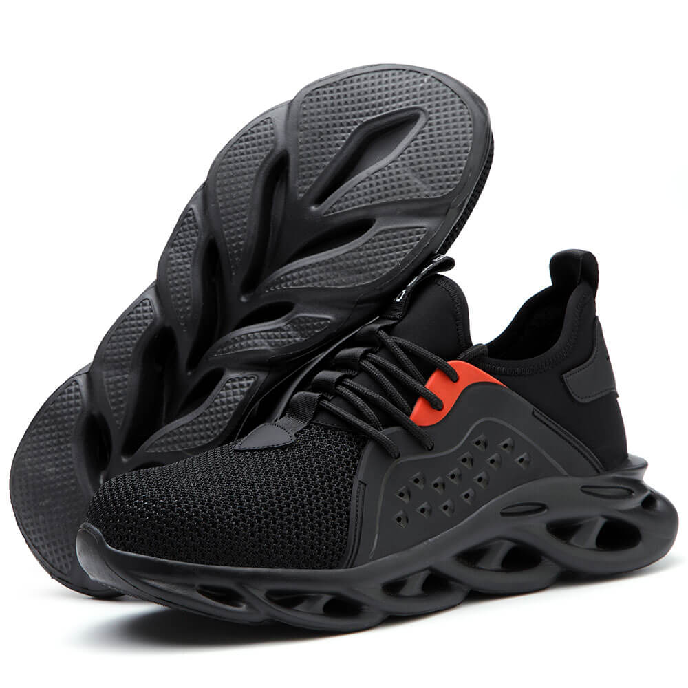 Jeremy Mesh Composite Toe Metal Free Work Shoe Black Twinkle Amber