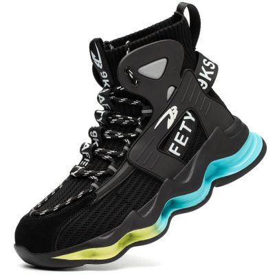 Astor Comfortable Steel Toe Tennis Shoes Black