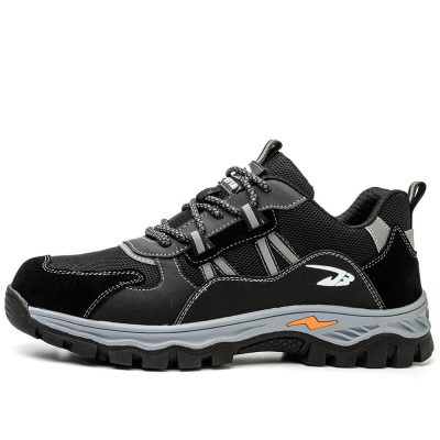 Ronan Breathable Non Slip Steel Toe Shoes Black