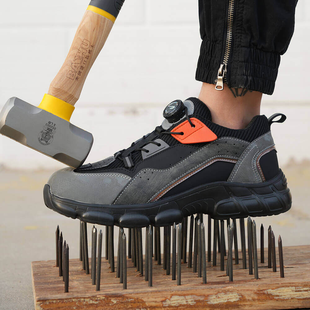 Jesse Stylish Comfortable Steel Toe Shoes Black - Image 2