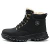 Frost Waterproof Steel Toe Snow Work Boots Black