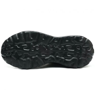 Aubrey Steel Toe Knob-Lacing Durable Comfortable Work Shoes Black - Image 4