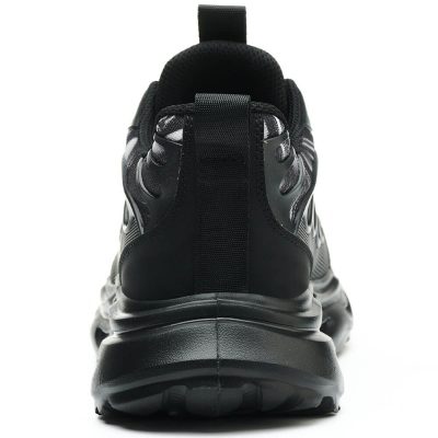 Aubrey Steel Toe Knob-Lacing Durable Comfortable Work Shoes Black - Image 5