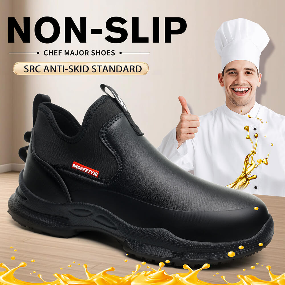 Chef Non Slip Waterproof Comfortable Kitchen Shoes Black - Image 2