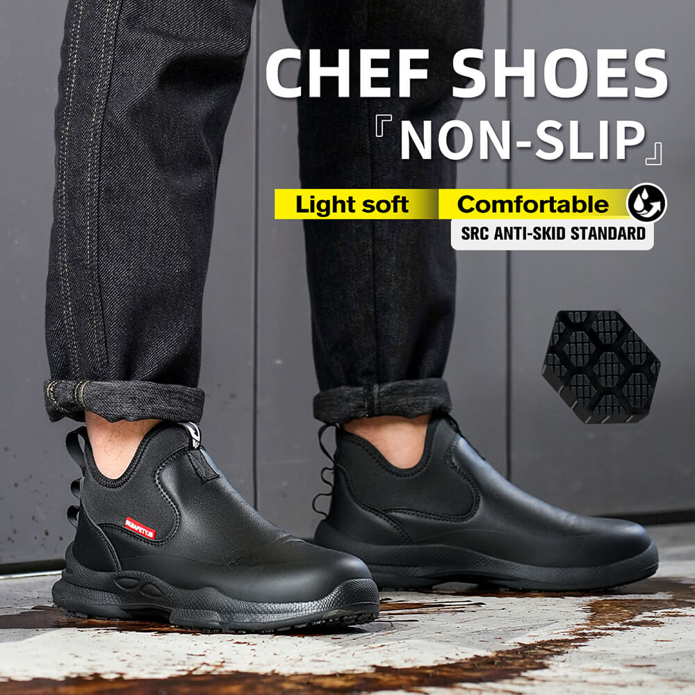 Chef Non Slip Waterproof Comfortable Kitchen Shoes Black - Image 3