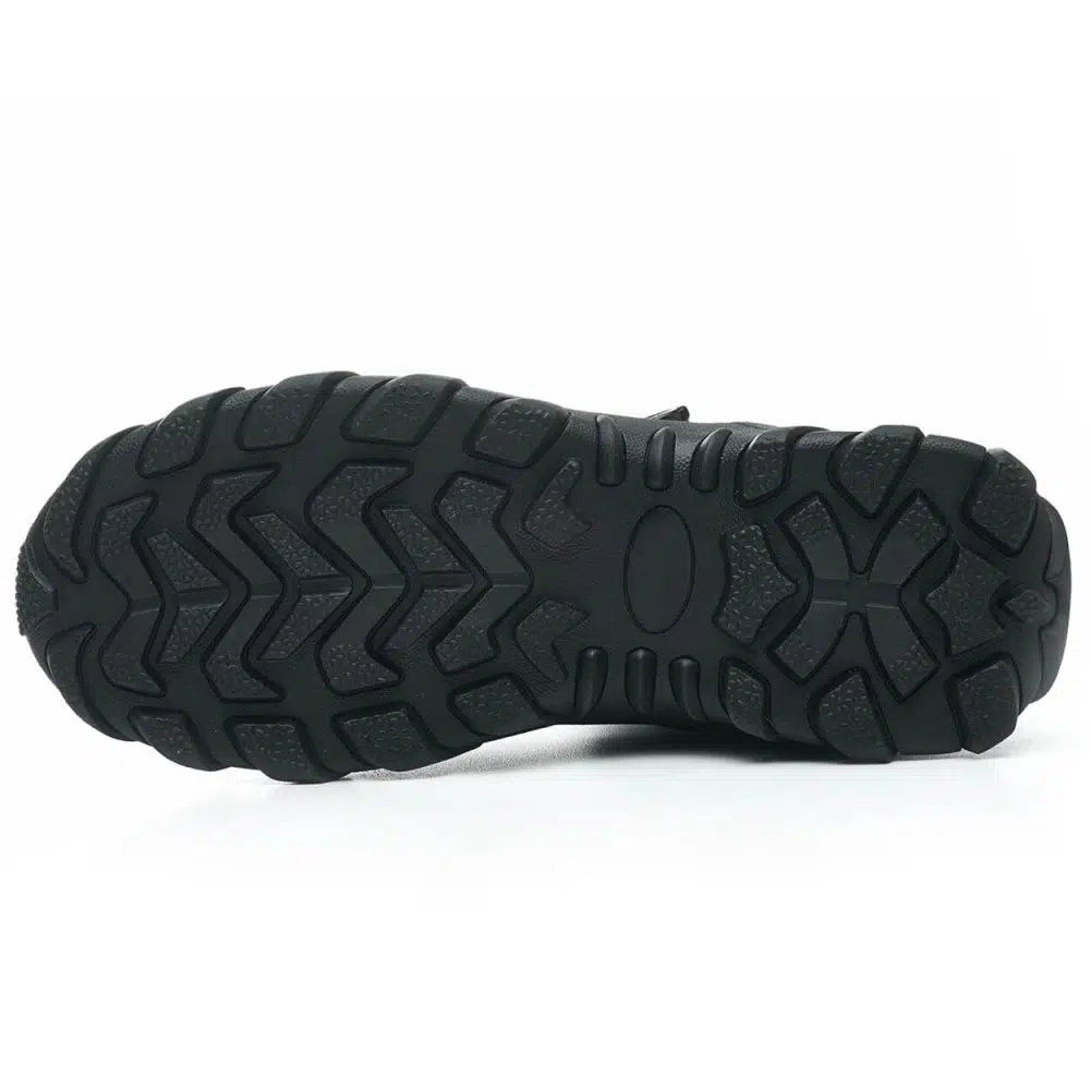Anders High-Top Twist Lace Non-Slip Lightweight Steel Toe Boots Black