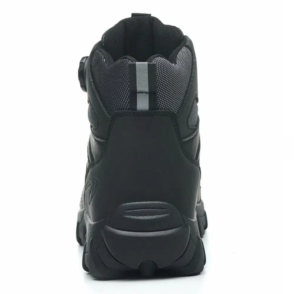 Anders High-Top Twist Lace Non-Slip Lightweight Steel Toe Boots Black