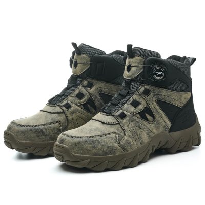 Berg High-Top Slip-Resistant Comfortable Steel Toe Work Boots Green - Image 11