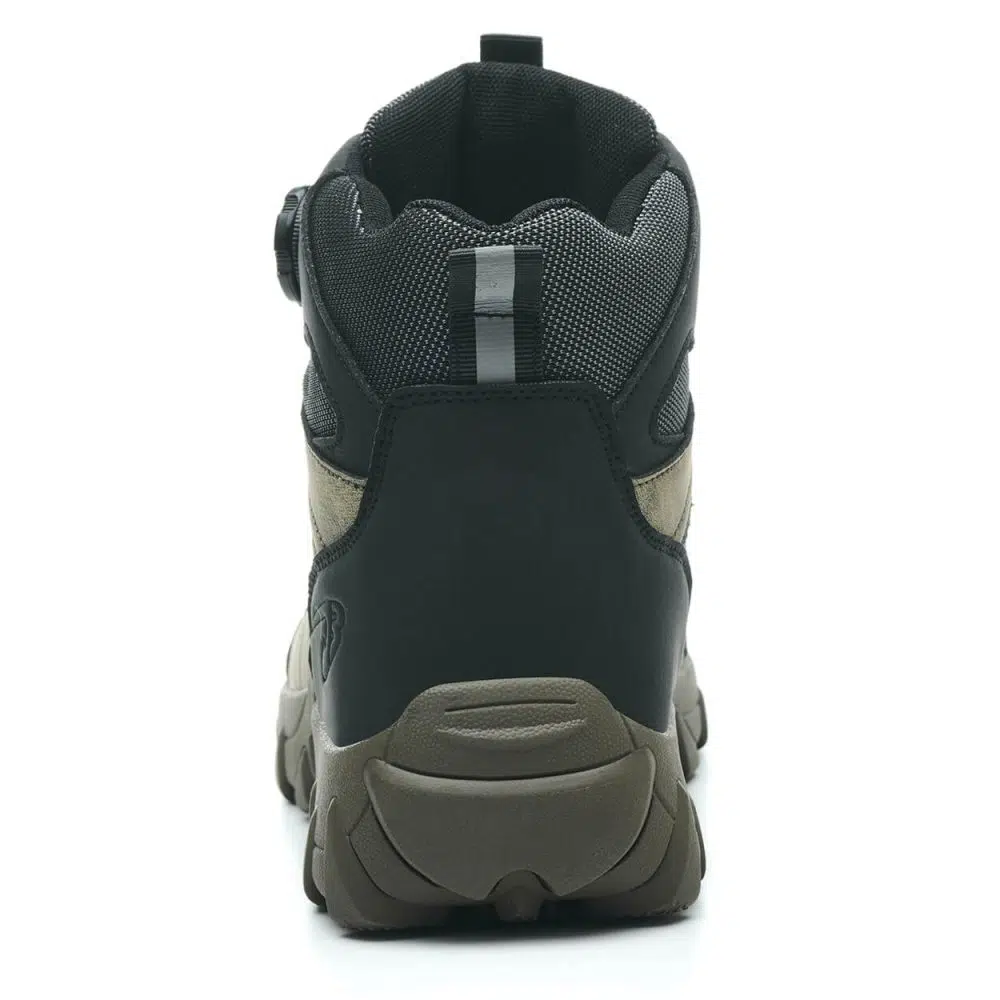 Anders High-Top Twist Lace Non-Slip Lightweight Steel Toe Boots Black