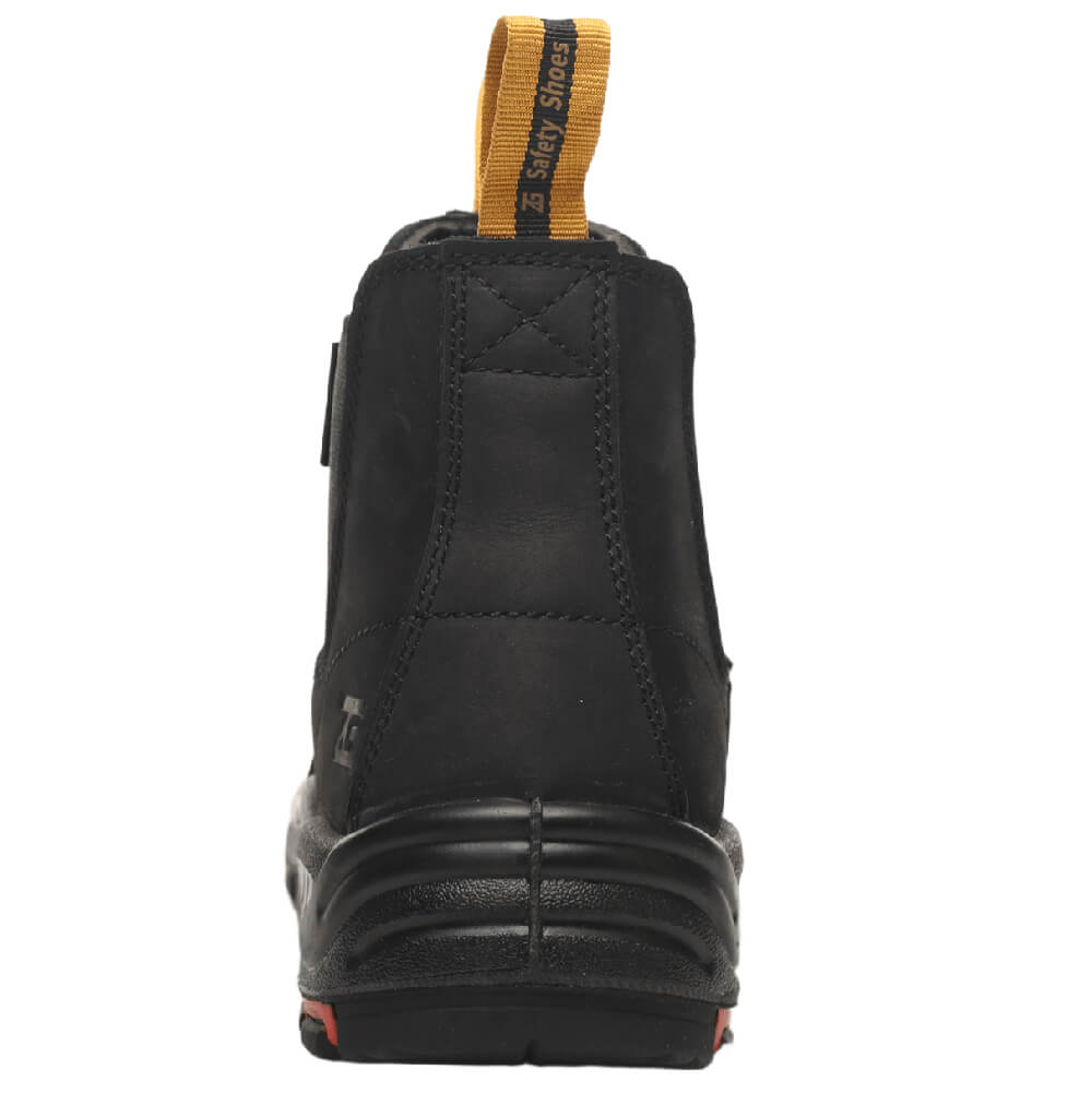 Men's Slip-On Composite Toe Work Boots Black - Image 4