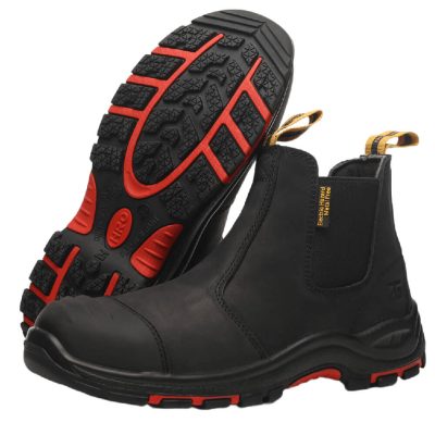 Men's Slip-On Composite Toe Work Boots Black - Image 5