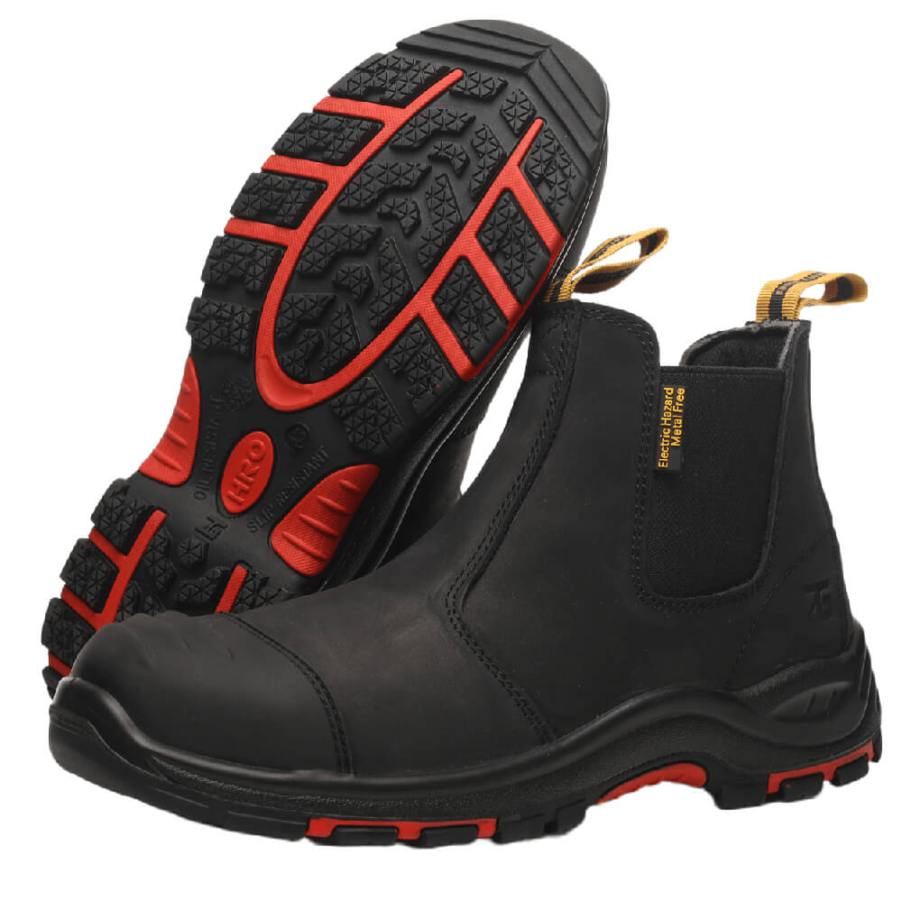 Men's Slip-On Composite Toe Work Boots Black - Image 5