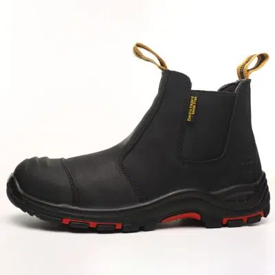 Men's Slip-On Comp Toe Work Boots Light Brown