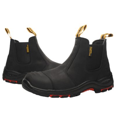 Men's Slip-On Composite Toe Work Boots Black - Image 6