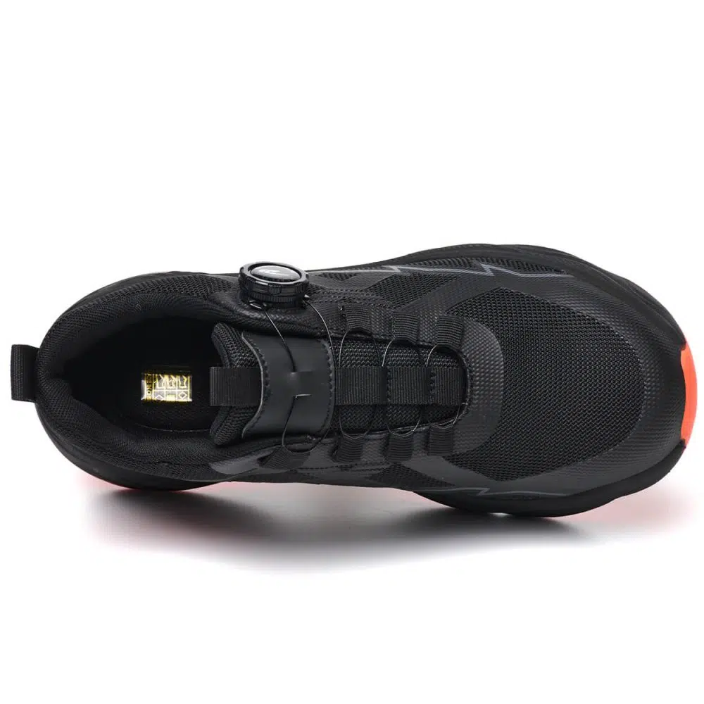 Galen Lightweight Non Slip Steel Toe Work Shoes Black/Red