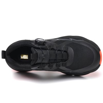 Galen Lightweight Non Slip Steel Toe Work Shoes Black/Red - Image 4