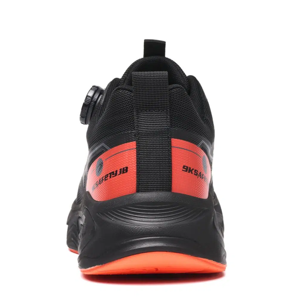 Galen Lightweight Non Slip Steel Toe Work Shoes Black/Red