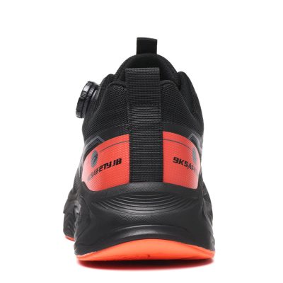 Galen Lightweight Non Slip Steel Toe Work Shoes Black/Red - Image 5