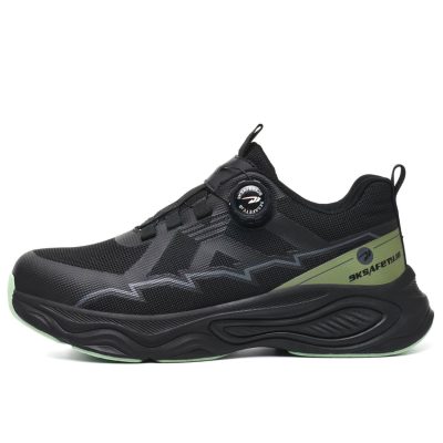 Galen Lightweight Non Slip Steel Toe Work Shoes Black/Red