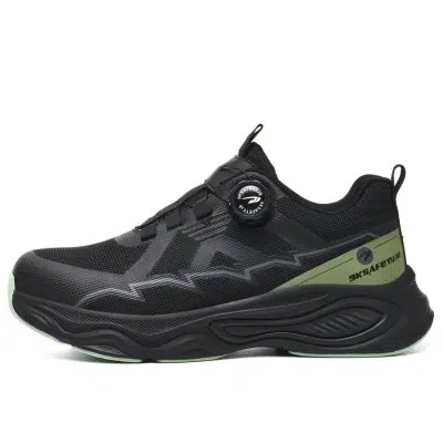 Galen Lightweight Non Slip Steel Toe Work Shoes Black/Red
