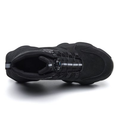 Wyatt Non Slip Steel Toe Work Shoes Black - Image 5