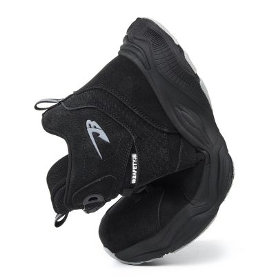 Wyatt Non Slip Steel Toe Work Shoes Black - Image 7