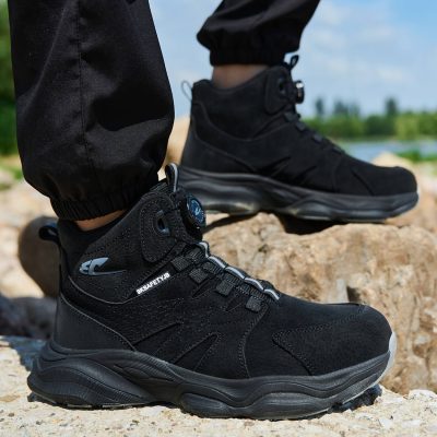 Wyatt Non Slip Steel Toe Work Shoes Black - Image 10