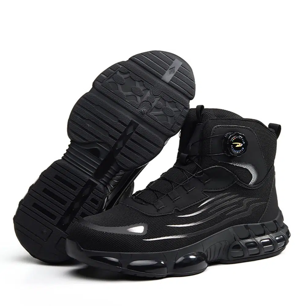 Sidney Comfort High Top Steel Toe Work Shoes Black
