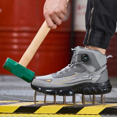 Sidney Comfort High Top Steel Toe Work Shoes Black