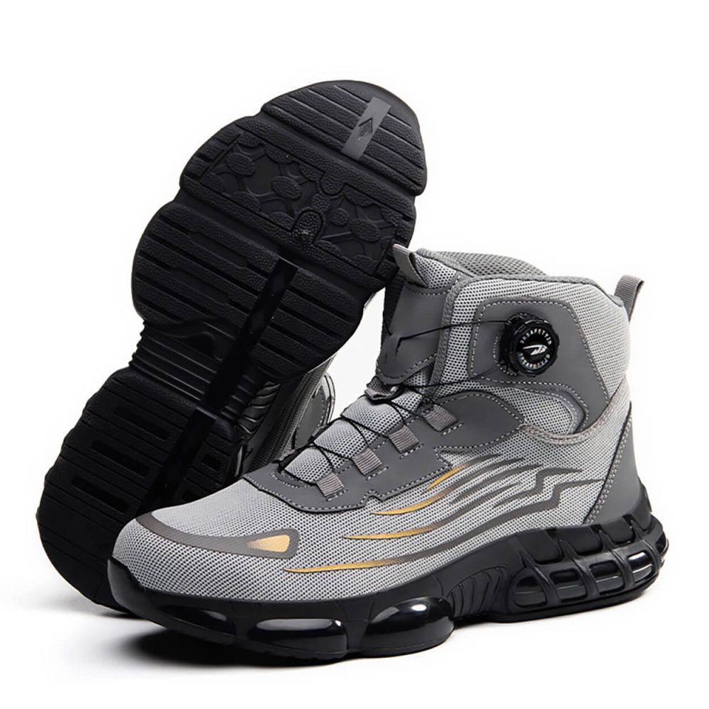 Sidney Comfort High Top Steel Toe Work Shoes Black